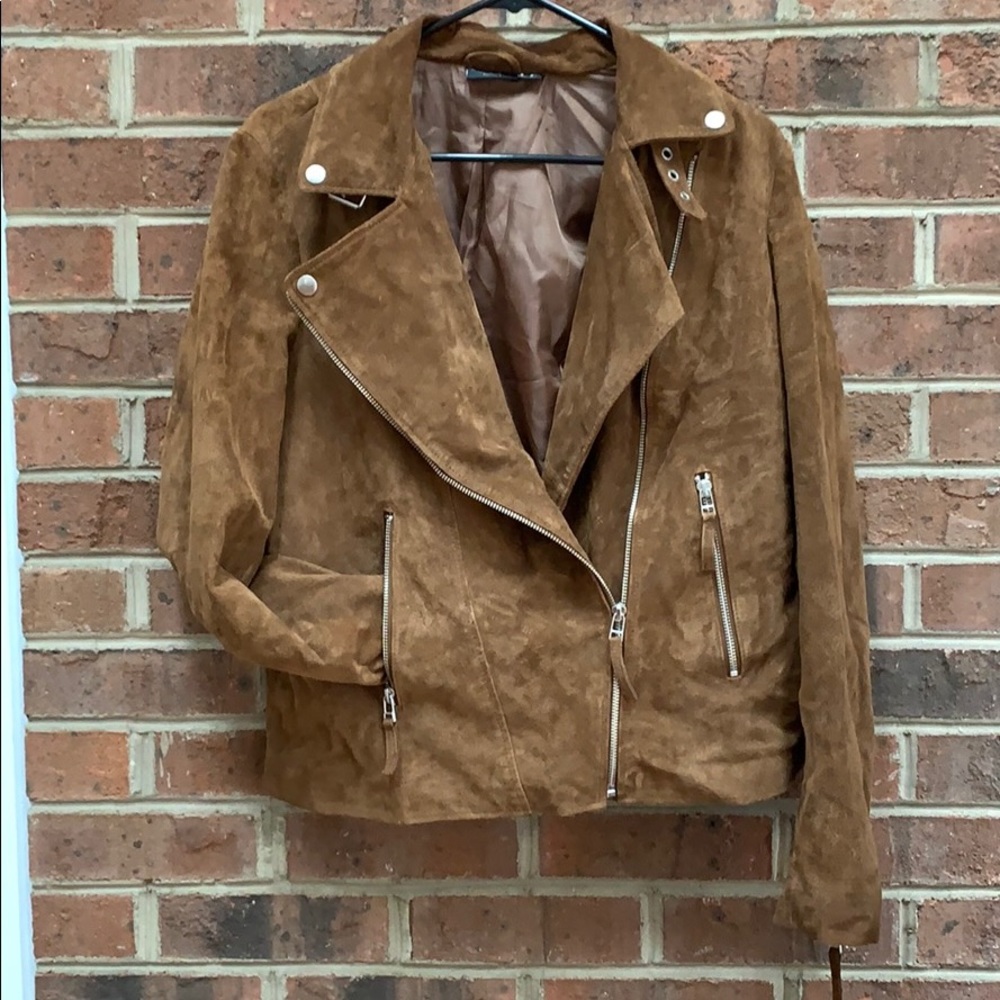 Real leather jacket - brown